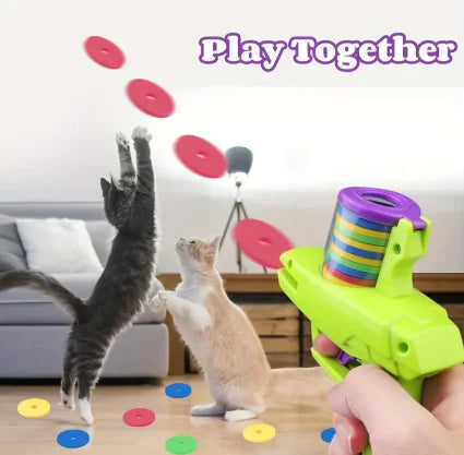 Flying Saucer Launcher Cat Toy